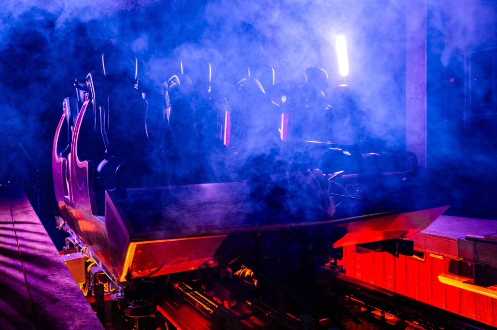 Drakon roller coaster ride carriages in Valgard at Paultons Park 